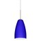 Besa Lighting Riva 9 Cord Pendant, Cobalt Blue Matte, Satin Nickel Finish, 1x9W LED 1JT-1511CM-LED-SN - alternate 1